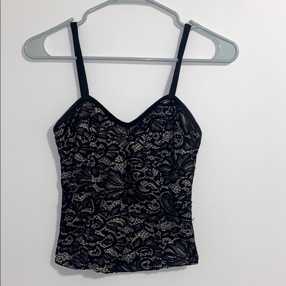 Black lace tank top